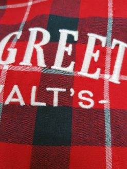 Disney Store Mickey Mouse Walt's Holiday Lodge Red Plaid Christmas Shirt Adults XL