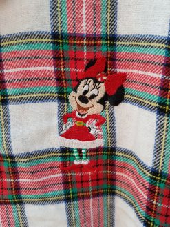 Disney Store Minnie Mouse Christmas Plaid Tartan Night Shirt Dress Adults