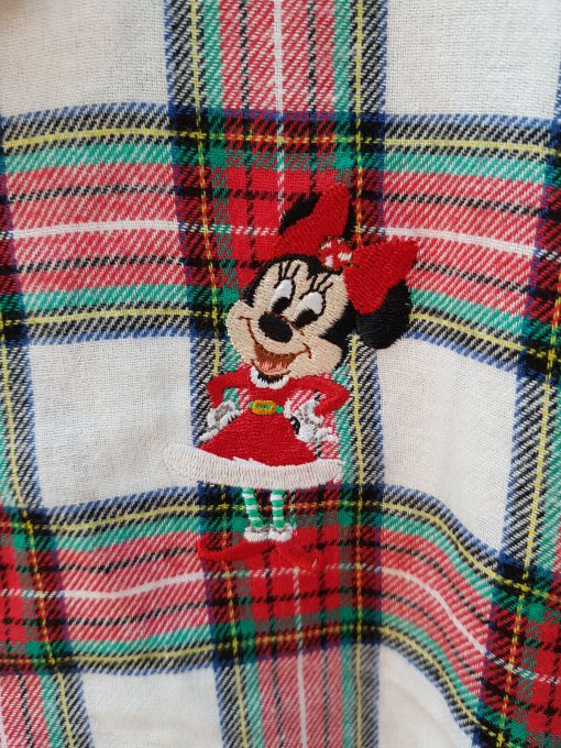 Disney Store Minnie Mouse Christmas Plaid Tartan Night Shirt Dress Adults