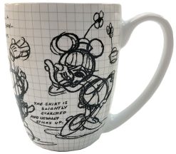 Disney Store Minnie Mouse Construction Sketch Mug