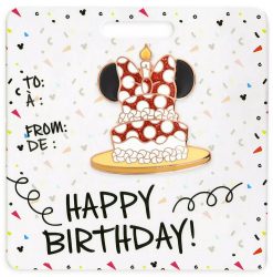 Disney Store Minnie Mouse Happy Birthday Glitter Cake Pin Trading Badge