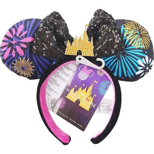 Disney Store Minnie Mouse Main Attraction Ears Firework Castle