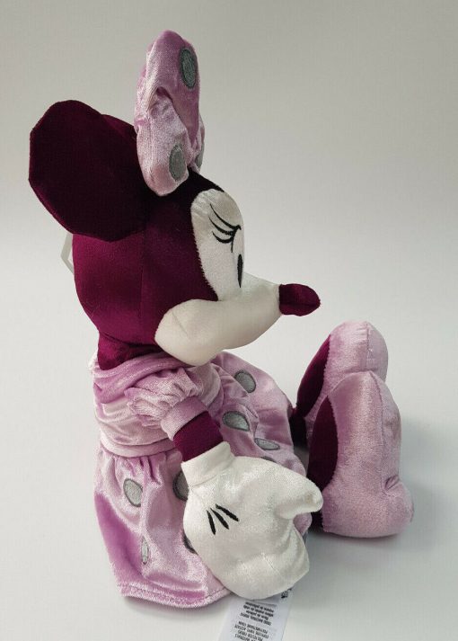 Disney Store Minnie Mouse Pink Velvet Plush Soft Cuddly Toy