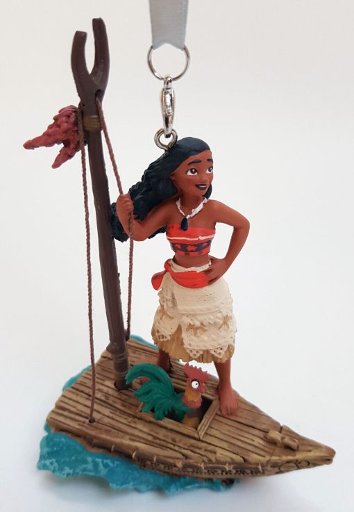 Disney Store Moana & Hei Hei On Raft Hanging Christmas Tree Ornament