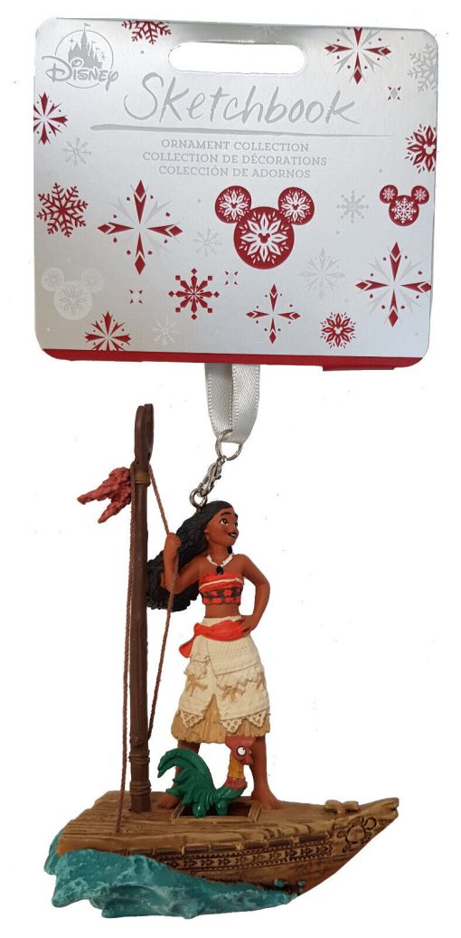 Disney Store Moana & Hei Hei On Raft Hanging Christmas Tree Ornament