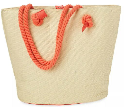 Disney Store Moana & Pua Woven Beach Tote Bag With Rope Handles