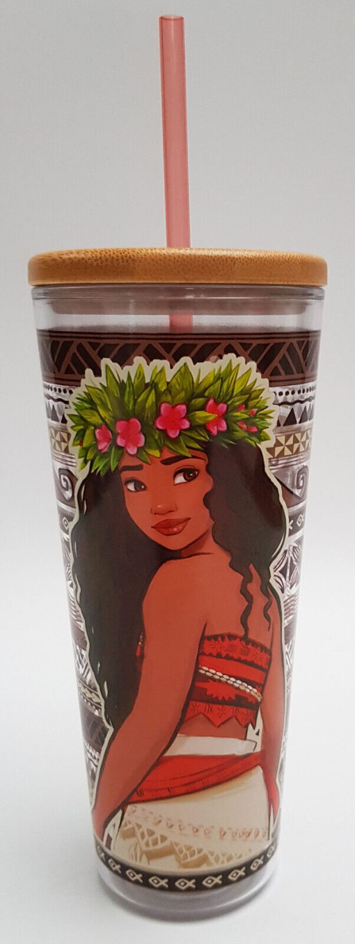 Disney Store Moana Tumbler Travel Cup With Straw