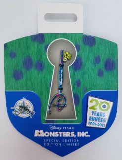 Disney Store Monsters Inc 20th Anniversary Replica Key Pin Trading Badge