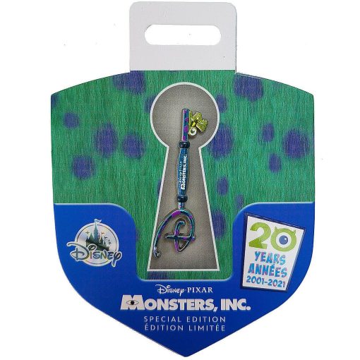 Disney Store Monsters Inc 20th Anniversary Replica Key Pin Trading Badge