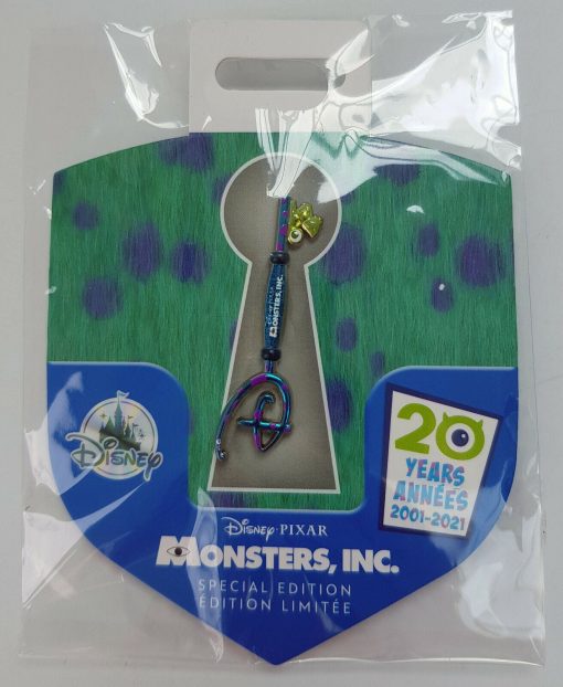 Disney Store Monsters Inc 20th Anniversary Replica Key Pin Trading Badge