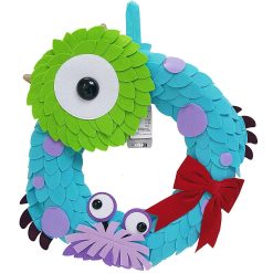 Disney Store Monsters Inc Door Hanging Christmas Wreath