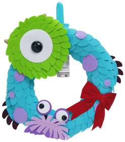 Disney Store Monsters Inc Door Hanging Christmas Wreath