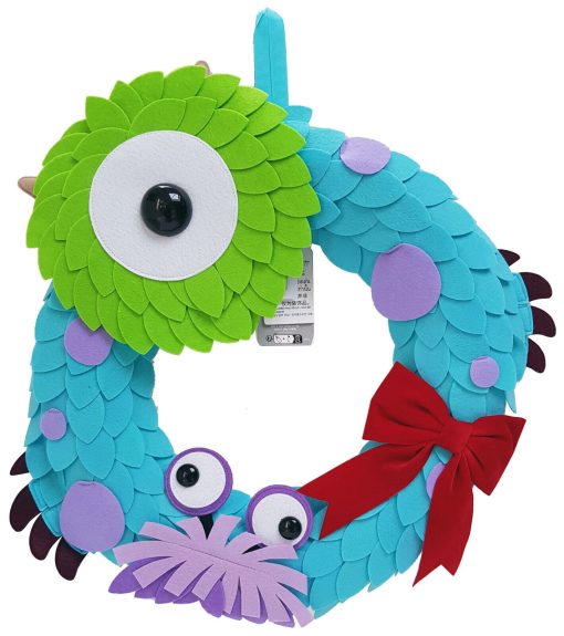 Disney Store Monsters Inc Door Hanging Christmas Wreath