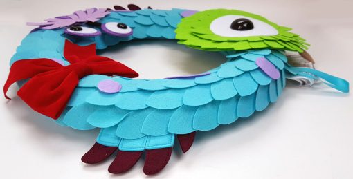 Disney Store Monsters Inc Door Hanging Christmas Wreath