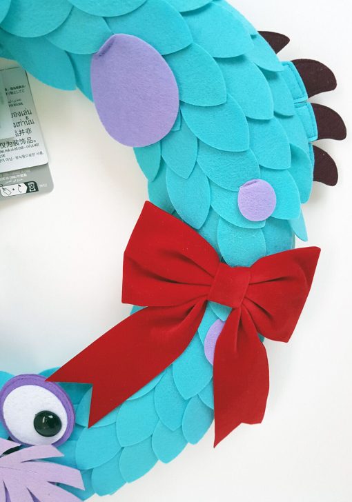 Disney Store Monsters Inc Door Hanging Christmas Wreath