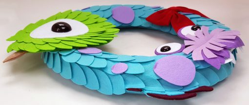 Disney Store Monsters Inc Door Hanging Christmas Wreath