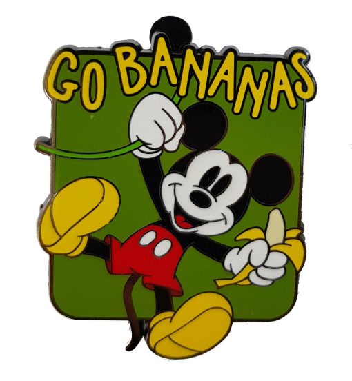 Disney Store Mystery Food Mickey Mouse Go Bananas Pin Trading Badge