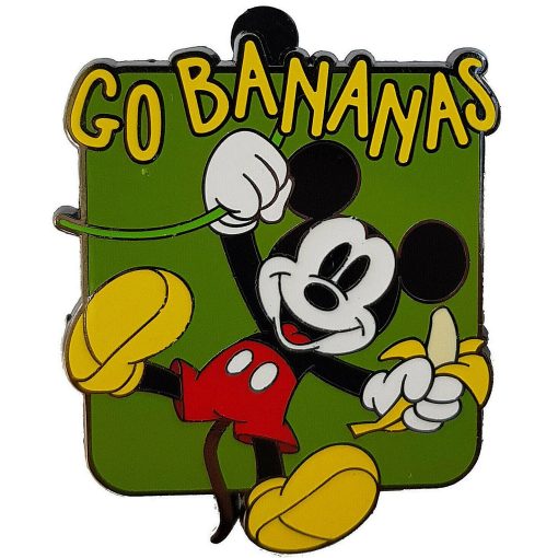 Disney Store Mystery Food Mickey Mouse Go Bananas Pin Trading Badge