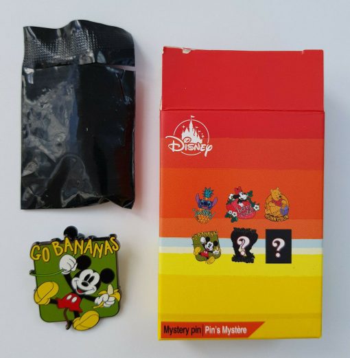 Disney Store Mystery Food Mickey Mouse Go Bananas Pin Trading Badge