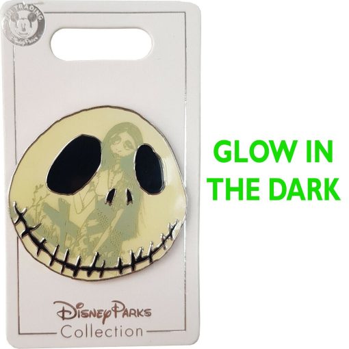 Disney Store Nightmare Before Christmas Jack Skellington Glow In The Dark Pin Trading Badge