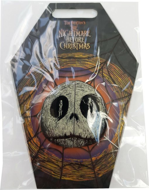 Disney Store Nightmare Before Christmas Jack Skellington Head Couples Pin Trading Badge Set