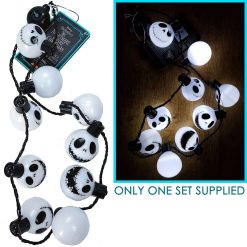 Disney Store Nightmare Before Christmas Jack Skellington Head Light Up Necklace