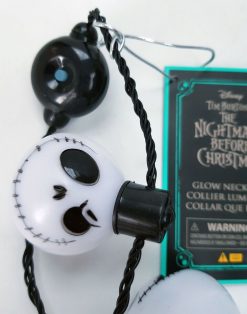 Disney Store Nightmare Before Christmas Jack Skellington Head Light Up Necklace