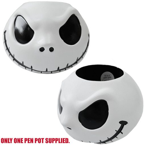 Disney Store Nightmare Before Christmas Jack Skellington Head Pen Pot Desk