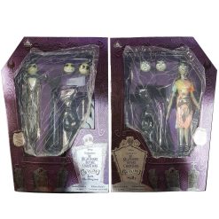 Disney Store Nightmare Before Christmas Jack Skellington & Sally Limited Edition Doll Figures