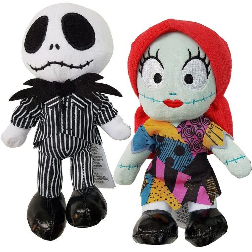 Disney Store Nightmare Before Christmas Jack Skellington & Sally NuiMO Soft Plush Toys