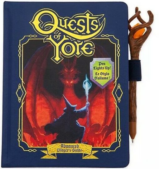 Disney Store Onward Quests Of Yore Journal Notebook & Light Up Pen