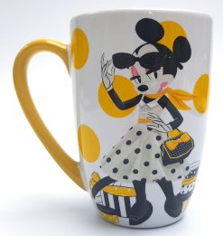 Disney Store Parisienne Minnie Mouse Yellow Polka Dot Mug