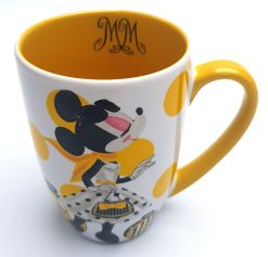 Disney Store Parisienne Minnie Mouse Yellow Polka Dot Mug