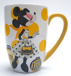 Disney Store Parisienne Minnie Mouse Yellow Polka Dot Mug