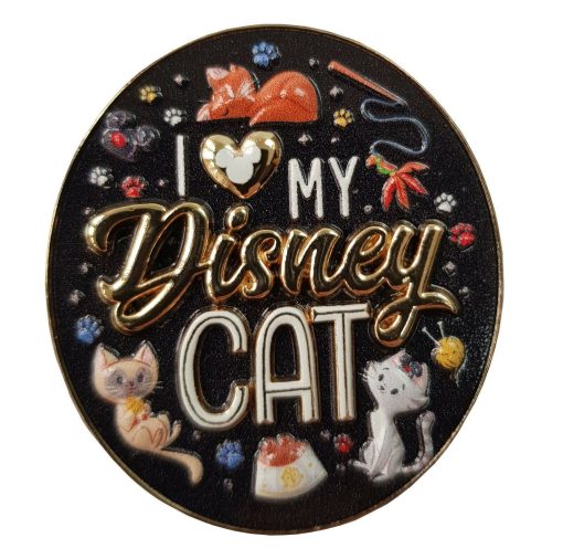 Disney Store Pets Collection I Love My Cat Pin Trading Badge