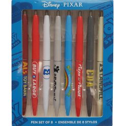 Disney Store Pixar Boxed Set Of 8 Ball Point Pens