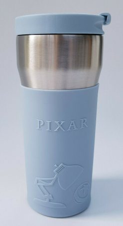 Disney Store Pixar Luxo Lamp & Ball Logo Reusable Silicone & Metal Travel Mug