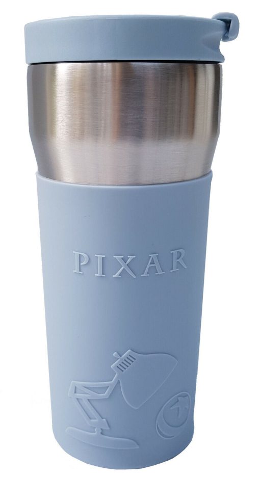 Disney Store Pixar Luxo Lamp & Ball Logo Reusable Silicone & Metal Travel Mug