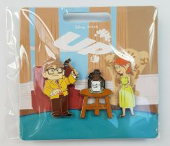 Disney Store Pixar Up Carl Ellie Paradise Falls Jar Moving Pin Trading Badge Set