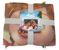 Disney Store Pixar Up Carl & Ellie Throw Woven Picnic Blanket