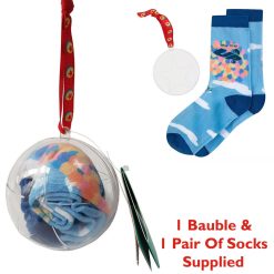 Disney Store Pixar Up House Balloons Socks In Clear Christmas Tree Bauble Adults