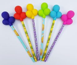 Disney Store Pixar Up Set Of 6 Pencils With Balloon Shaped Topper