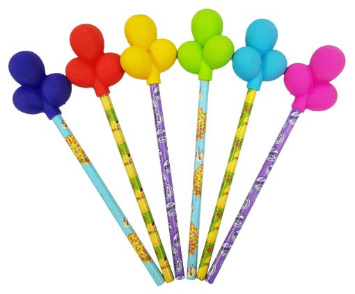 Disney Store Pixar Up Set Of 6 Pencils With Balloon Shaped Topper