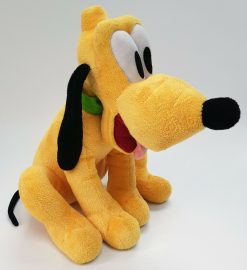 Disney Store Pluto White Stamped Plush Small Soft Cuddly Toy