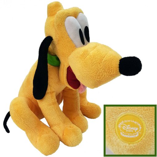 Disney Store Pluto White Stamped Plush Small Soft Cuddly Toy