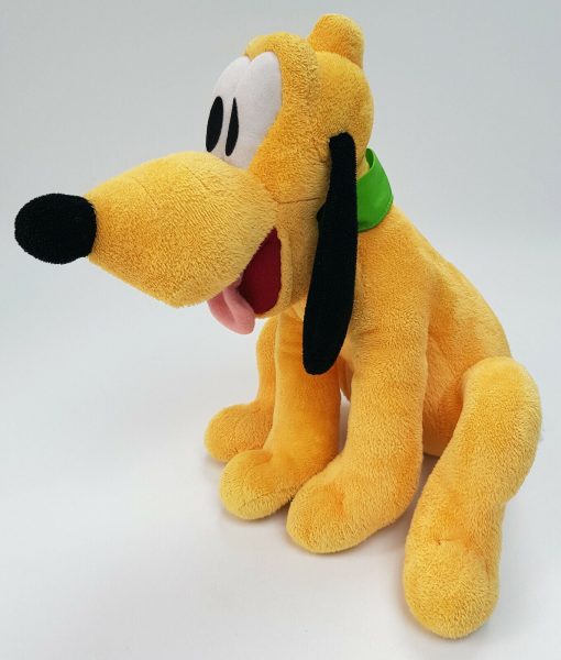 Disney Store Pluto White Stamped Plush Small Soft Cuddly Toy