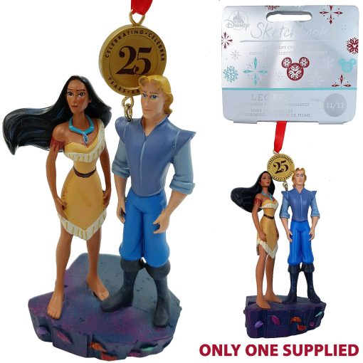 Disney Store Pocahontas & John Smith 25th Anniversary Christmas Tree Decoration