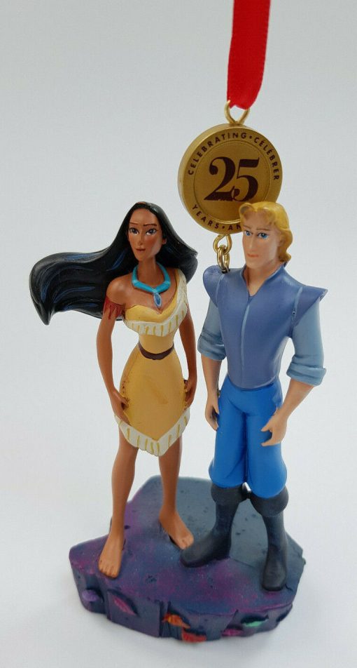 Disney Store Pocahontas & John Smith 25th Anniversary Christmas Tree Decoration