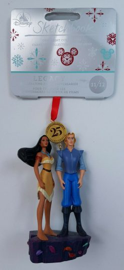 Disney Store Pocahontas & John Smith 25th Anniversary Christmas Tree Decoration