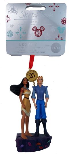 Disney Store Pocahontas & John Smith 25th Anniversary Christmas Tree Decoration